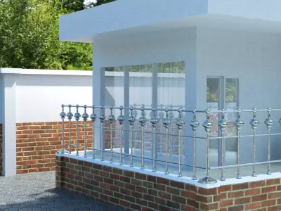 house post guard rail Free 3D model