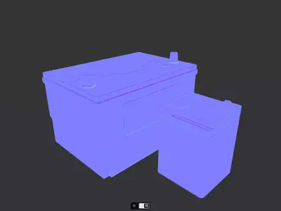 Korean Car Battery Low-poly 3D model