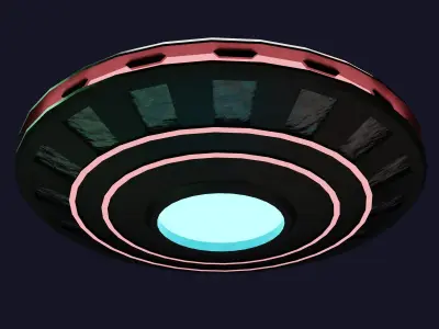Stylized UFO 3D model