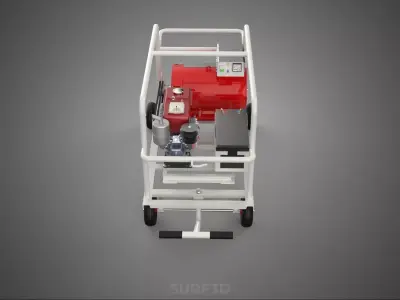 DIESEL AUTOMATIC ELECTRIC MOTOR STARTER DYNAMO FLYWHEEL GENSET 3D model