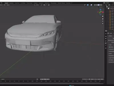 BYD han low poly Free 3D model