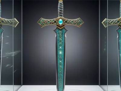 Enchanted Fantasy Sword - Game Ready Weapon Low-poly 3D model