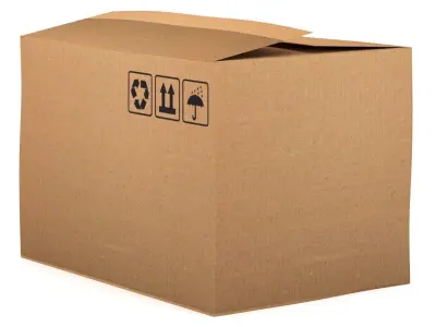 Cardboard Box 02 3D model