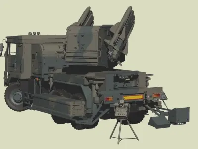 JGSDF Type 81 Surface-to-Air Missile 3D model