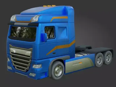 Truck - Low Poly - Game Ready - PBR Low-poly 3D model