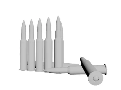 Live cartridge Low-poly 3D model