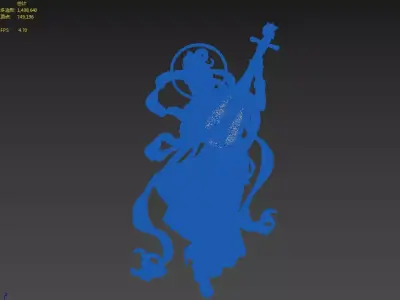 Dunhuang  Flying Apsaras  Pipa 3D model