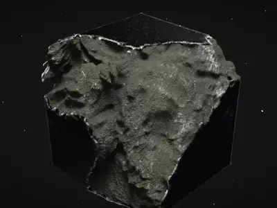 Scifi - Carbon rock 3D model