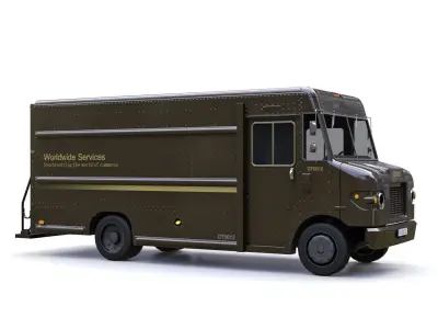 Delivery Truck Low-poly 3D model