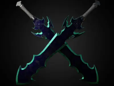 Sword of Warrior collection Low-poly 3D model