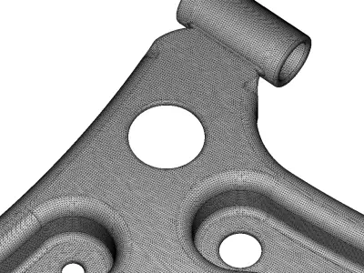 Rusty Vehicle Suspension Arm 3D model