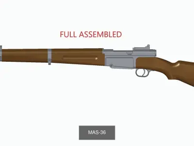 Bolt action rifles 3D Model Pack