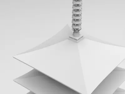 Japanese Buddhist Temple 3D model