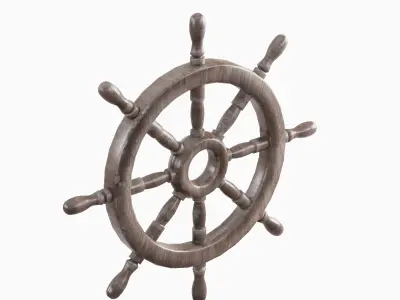 Vessel Wheel 03 Low-poly 3D model