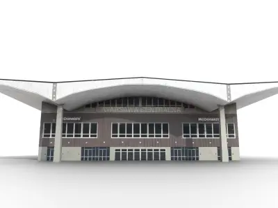 Warszawa Centralna Low-poly 3D model