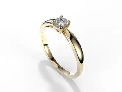 Solitaire ring tif stlye 3D print model