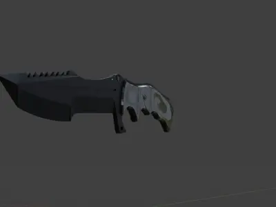 Hustman knife cs go Low-poly 3D model