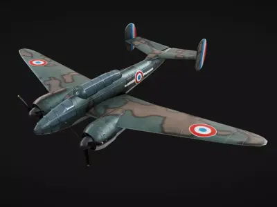 Bloch MB 174 Low-poly 3D model