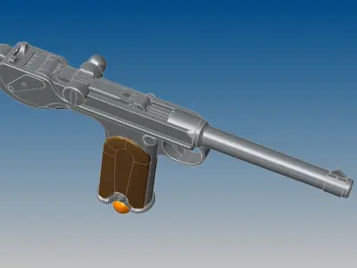 Borchardt C93 3D model