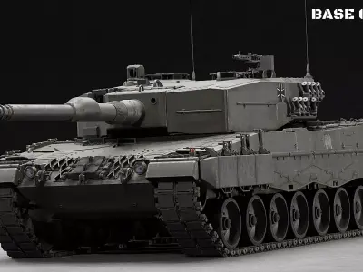 Leopard 2A4 plus 4 Skins Included 3D model