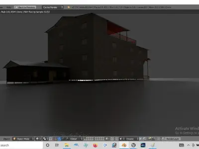 Rumah kayu panggung tingkat 005-006 3D model