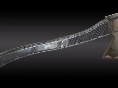 Hatchet axe Low-poly 3D model shop
