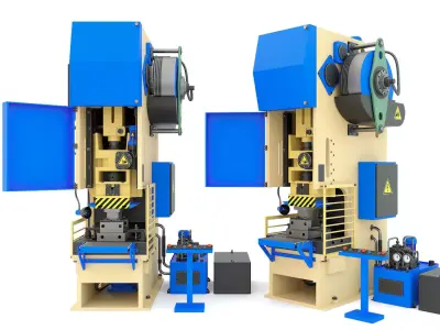 Industrial mechanical press-stamping machine tool KV2132 3D model purchase
