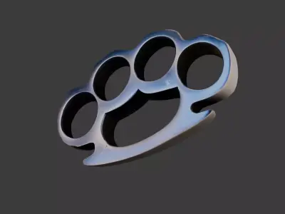 Brass Knuckles Tactical Metal 3D Model  Low-poly 3D model