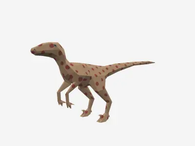 Dinosaur Cartoon - 04 Low-poly 3D model