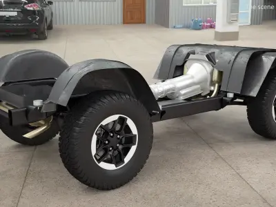  Off-Road Vehicle 4x4 Chassis Rigged 