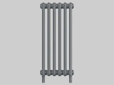 Classic Cast Iron Radiator 3C6 3D model