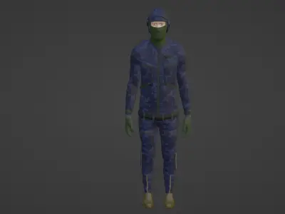 Soldier IV Low-poly 3D model