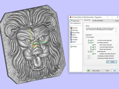 Lion Top 3D print model