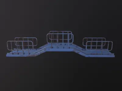 Industrial Metal Platform 3D Model Low-poly 3D model