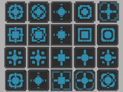 Square Light Pack Free 3D model
