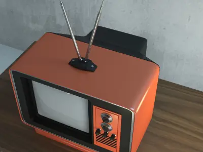 Retro TV 3d Model Low-poly 3D model