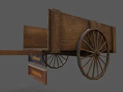 Medieval Props Low-poly 3D model