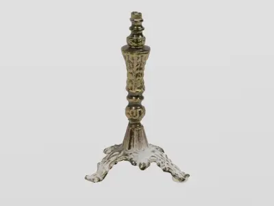Brass Lamp Victorian Small  photogrammetry scan PBR 4K textures Low-poly 3D model