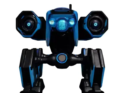 Futuristic Quadruped Combat Mech 3D model