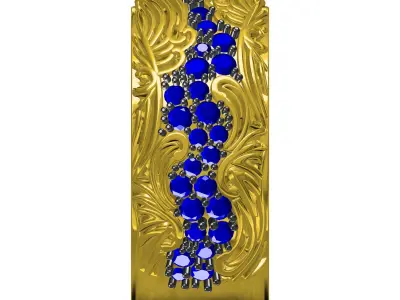 Antique Sea Waves Band Ring 3D print model