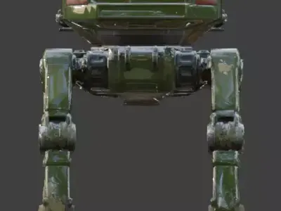 Realistic Hard Sci-Fi Quadruped Reconnaissance Walker Low-poly 3D model