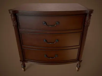 Vintage nightstand Low-poly 3D model