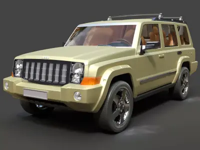Detailed Jeep Commander 4x4 - Hyper-Realistic SUV Asset 3D model