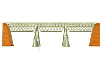 Temporary railway bridge 1-87 FDM 3D print model