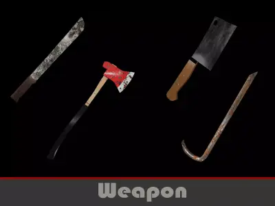 Free Weapons Low-poly 3D model