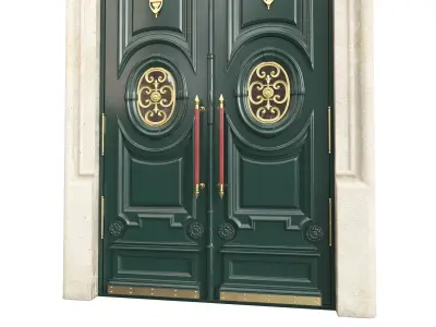 Entrance classic door 118 3D model