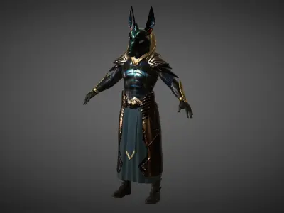 Anubis Low-poly 3D model