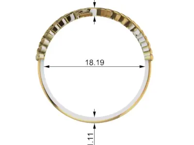 Angel wings ring 3D print model