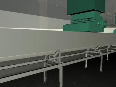 Deep Pan Conveyor Clinker Silo Free 3D model