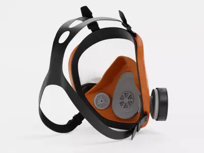 Gas Mask - Full-Face Protective Respirator 3D model